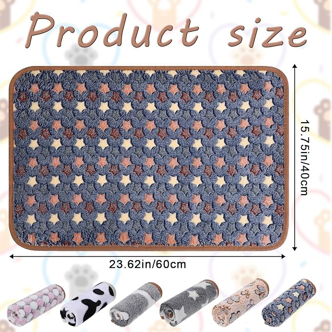 EupHHonycs 6 Pcs Guinea Pig Bedding Fleece Blankets 16 x 24 Inch Washable Rat Cage Liners Reusable Small Animal Pet Pee Pad Sleep Mat Pad Cover for Hamster Ferret Rabbit Chinchilla Hedgehog