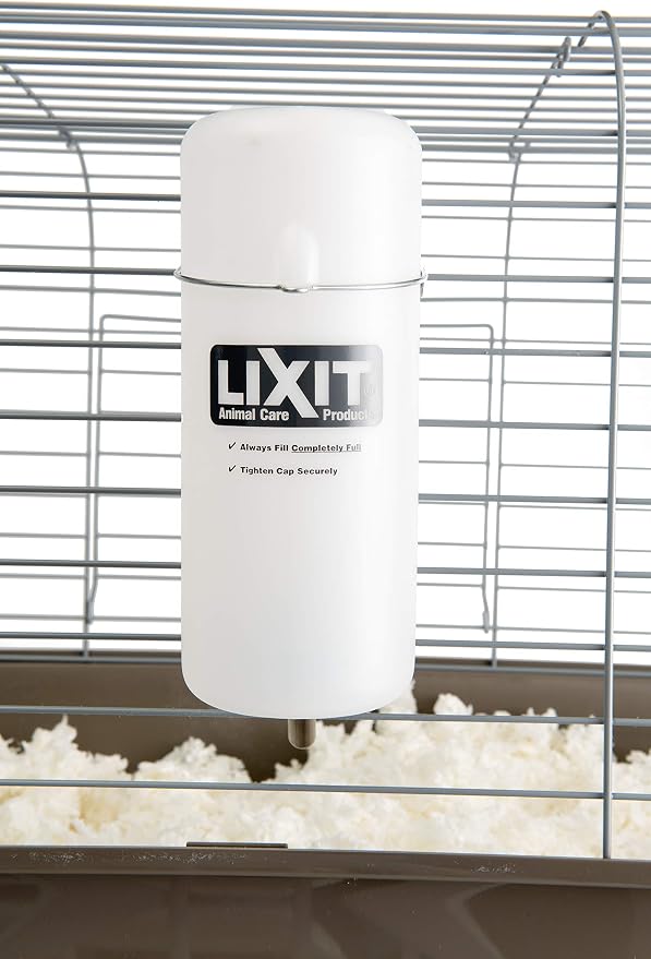 Lixit Wide Mouth BPA-Free Water Bottles with Colorful Graphics for Guinea Pigs, Rats, Chinchillas and Other Small Animals. (32oz)