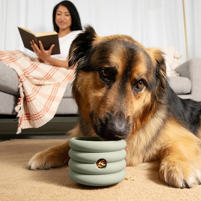 Should We Go? The Ripple Cup Silicone Dog Enrichment Toy & Slow Feeder, Treat Dispensing Cup - Food-Safe Meal Feeder, Frozen Treat Dog Toy with Freezer Plug, 3 oz Capacity, for Small Dogs