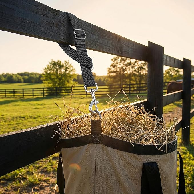 4Pcs Horse Bucket Strap Hangers Adjustable Nylon Straps Hanging Feed Tack for Hay Nets Water Buckets Horse Suppliers