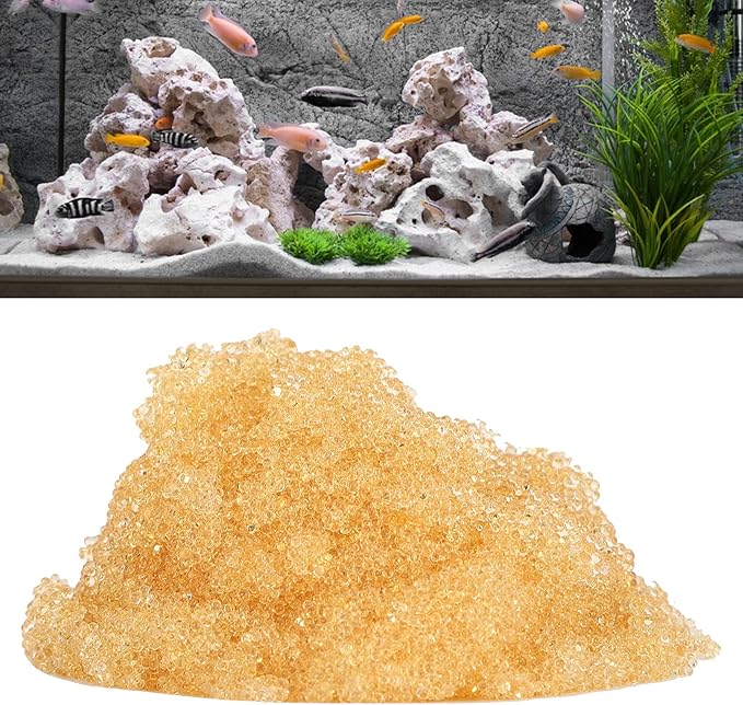 Aquarium Water Softener Resin, 500ML Aquarium Water Hardness Reducer Resin, Water Softener Pillow with Net Bag, Reusable Ion Exchange Filter