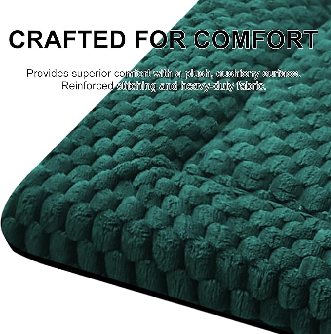 Dog Bed Mat,Reversible & Ultra Soft Kennel Pad-Machine Washable Pet Bed for Dogs & Cats-All-Weather Crate Liner for Crates,Carriers & Travel (Dark Green, 30" L x 20" W x 1.5" Th)