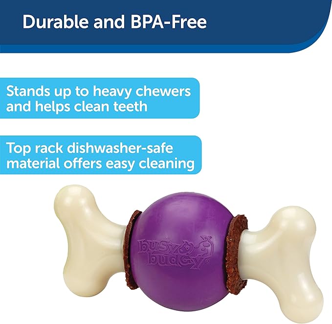 PetSafe Busy Buddy Bouncy Bone, Treat Holding Dog Toy, Medium/Large, Best for Dogs 50-90 Lb.