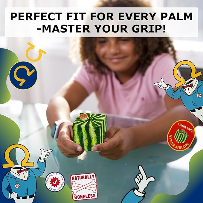Shashibo Shape Shifting Box - Award-Winning STEM Fidget Toy with Ultra Strong Magnets - Puzzle Cube Transforms Into 100+ Shapes, Perfect Sensory Gift for Kids, Teens, and Adults (Hyper Melon)