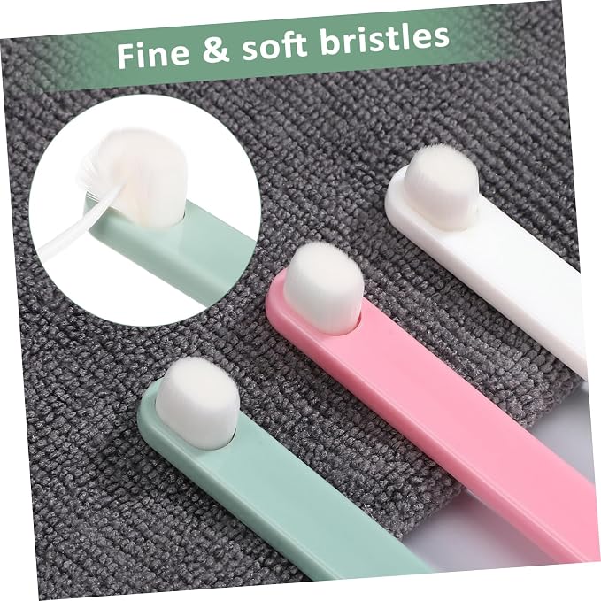 3pcs Soft Bristle PET Toothbrush Set for Dogs Cats and Rabbits Micro Head Oral Care for Small Breeds Gentle Tooth Cleaning Supplies