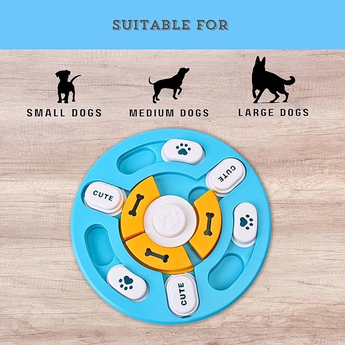 Interactive Dog Puzzle Toy With Sound, Treat Dispensing Enrichment for Small, Medium, Large Dogs, Pet IQ Training and Brain Stimulation, Puzzle Feeder as Gifts for Puppies