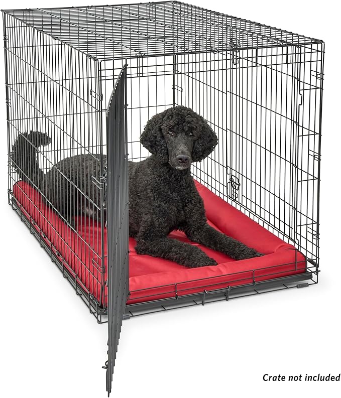 MidWest Homes for Pets Water Repellant Easy Wipe Clean Ultra-Rugged MAXX Dog Beds, Super Durable Dog Bed Designed to Fit 48-inch Dog Crates, Features Slip Resistant Bottom, Part 40548-RD, Red