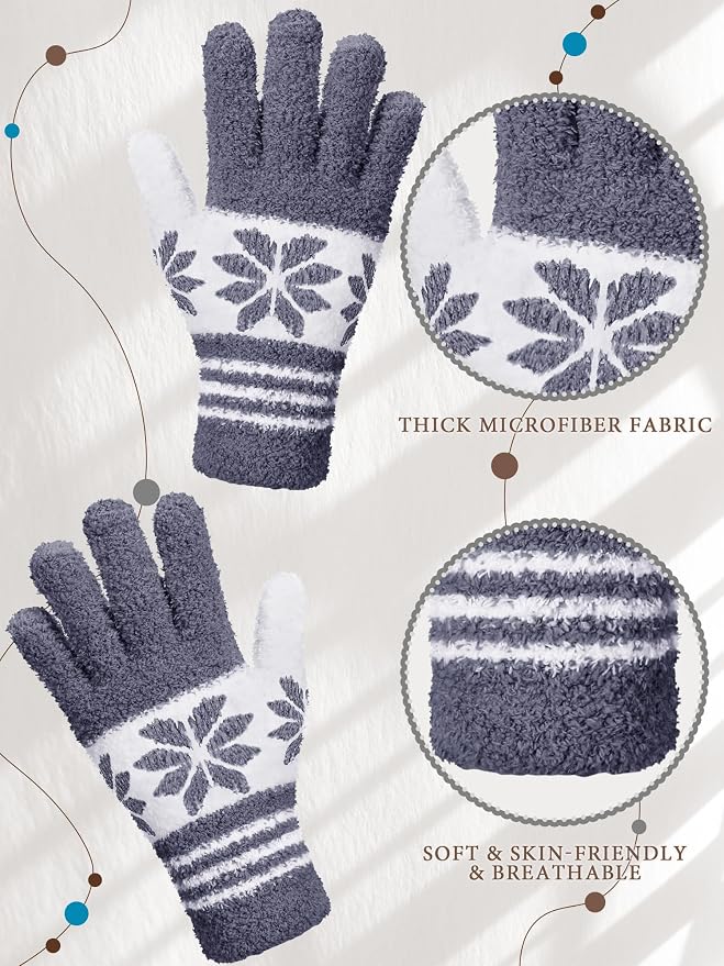 Patelai 3 Pairs Microfiber Plant Dusting Gloves Leaf Cleaning Gloves for Indoor Plants, Blinds, Furniture, House (Gray,Dark Blue,Khaki,White,Small)