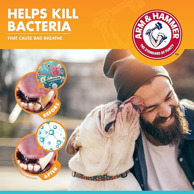 Arm & Hammer for Pets Fresh Breath Enzymatic Dog Toothpaste, Vanilla Ginger Flavor, Safe for Puppies and Adult Dogs, Daily Baking Soda Dental Gel to Eliminate Bad Breath, 2.5 Oz