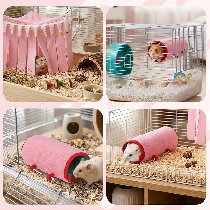 Guinea Pig Hideout, Guinea Pig Hides, Small Animal Hideaway with Two Styles, Cozy Shelter for Pet Hamsters, Durable Design and Safe Materials for Cage Enrichment