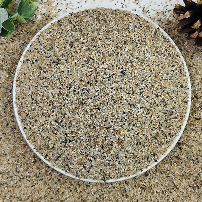 YISZM 10lbs Aquarium Gravel, 1/16"(0.6-1.2mm) Natural River Rocks Succulent Cactus Pea Gravel for Plants, Fish Tank, Decorative Pebbles for Gardening, Flower Pots, Vase Fillers, Landscaping