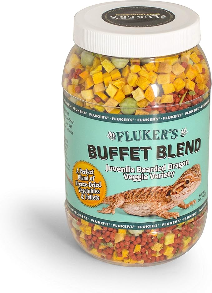 Fluker's Flukers 1 Piece Juvenile Bearded Dragon Veggie Variety Diet, 5 oz