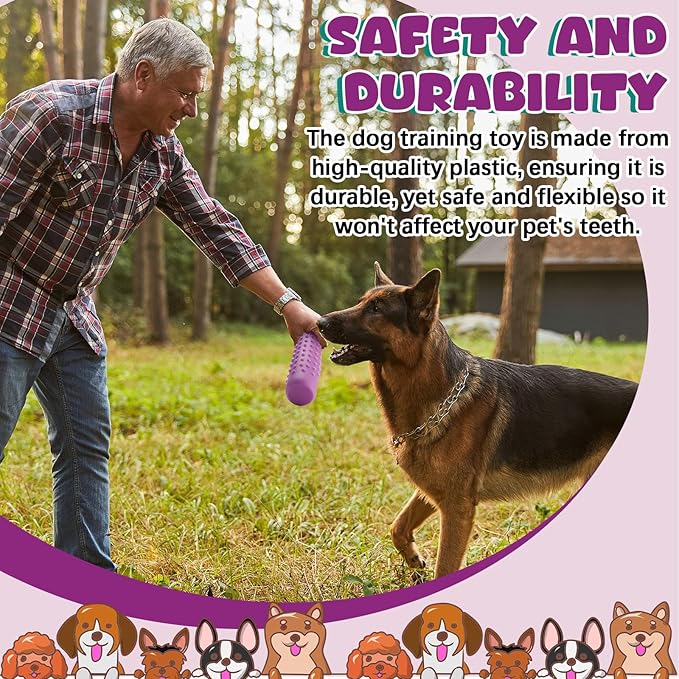 Blueweenly 4 Pcs Dog Bumper Toy for Water Retrieving Plastic Puppy Training Dummy Dog Float Toy Lightweight for Float on The Water Pool Outdoor Training Hunting Fetching (Purple)