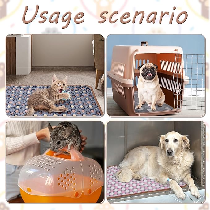 EupHHonycs 6 Pcs Guinea Pig Bedding Fleece Blankets 16 x 24 Inch Washable Rat Cage Liners Reusable Small Animal Pet Pee Pad Sleep Mat Pad Cover for Hamster Ferret Rabbit Chinchilla Hedgehog