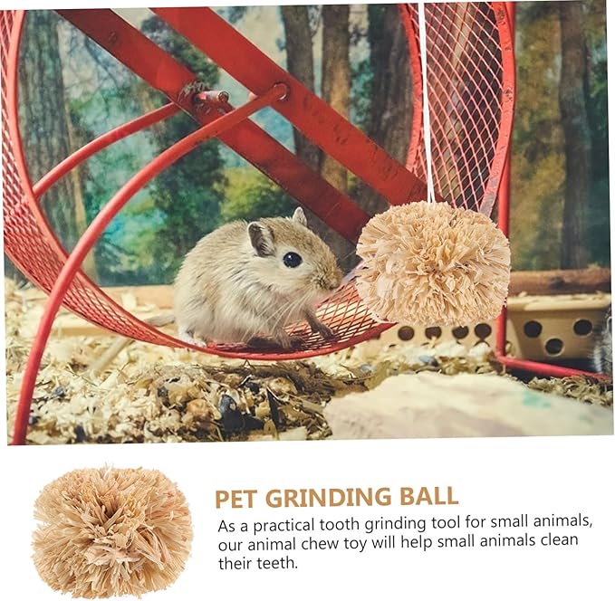 FOMIYES 2pcs Small Animal Molar Chew Balls Bunny Toys for Teeth Care for Rabbits Guinea Pigs Fun Practical Chew Toys for Teeth Grinding Mouth Cleaning