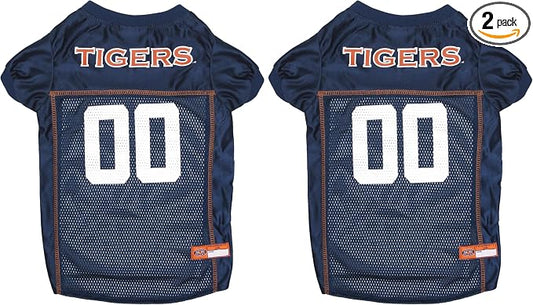 Pets First NCAA College Auburn Tigers Mesh Jersey for Dogs & Cats, Medium. Licensed Big Dog Jersey with Your Favorite Football/Basketball College Team (Pack of 2)