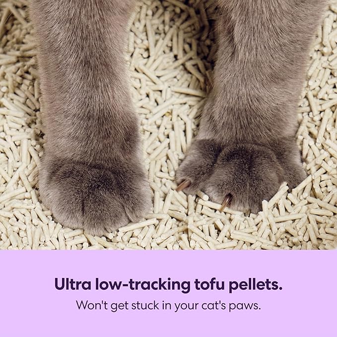 Tuft & Paw Really Great Cat Litter, Low Tracking Tofu Cat Litter, Clumping, Flushable, Odor Control, Dust-Free - 9.25lbs x 2Bags (Lavender Scented)