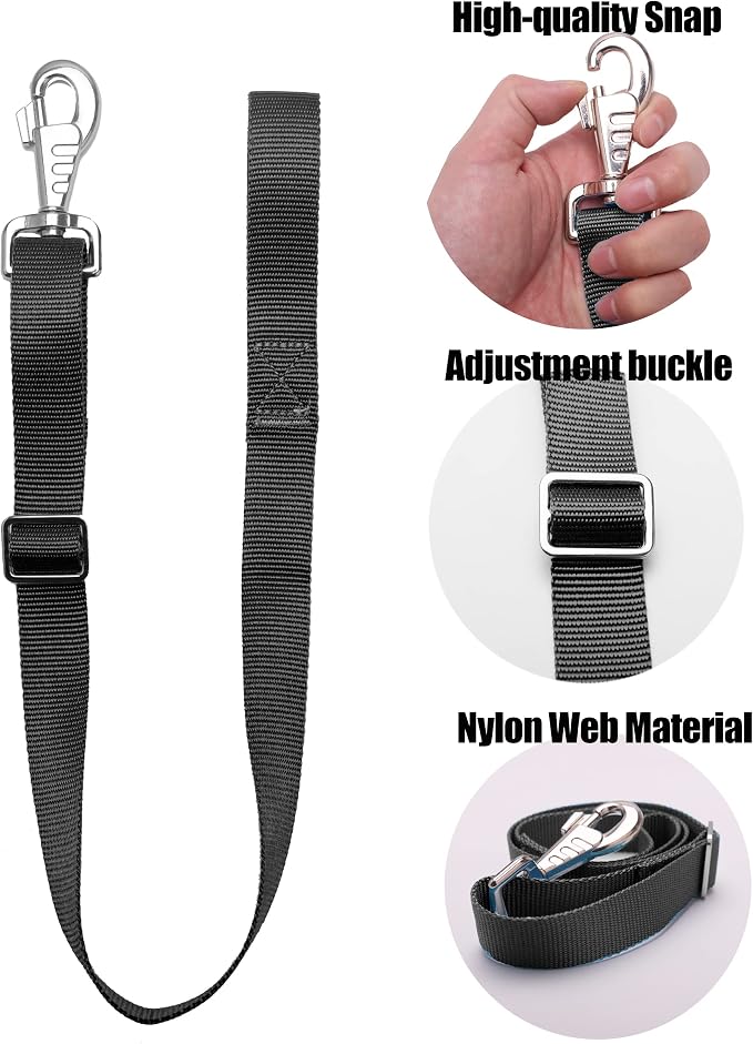 Adjustable Nylon Bucket Strap （3 Pack）- for Hay Nets, Water Buckets, Hanging Strap,Horse Outdoor Feeders,Heavy Duty Horse Water Feed, 30" (Black)