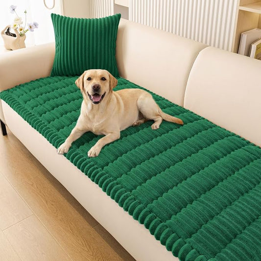 Smiry Couch Cover for Dogs, Non Slip Washable Sofa Protector for Pets, Soft Furniture Cover for Pet, Stylish Sofa Covers, Cozy Protect Against Fur, Dirt & Everyday Messes (Turquoise, 27.6" x 70.9")