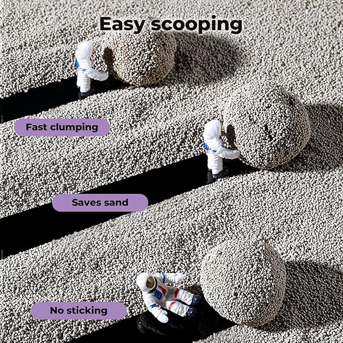 mini&moe Hamster Sand Bath - Triple Odor Control Bathing Sand Low-Dust Absorbent, Non-Stick Clumping Dual-Use Bath & Litter for for Hamster, Gerbils, Chinchillas, Mice, Small Pets