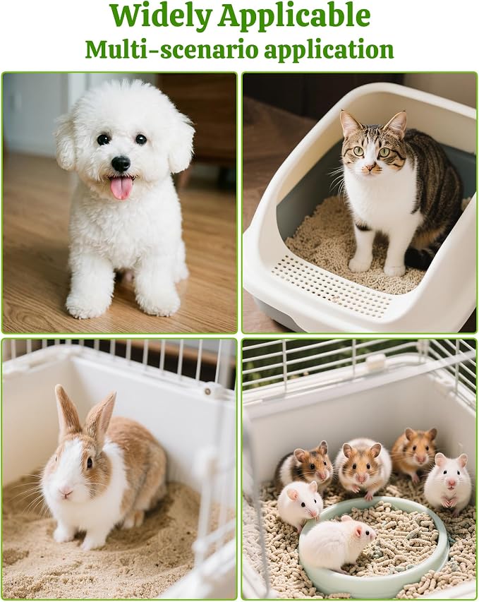 2Pcs Metal Litter Scooper Stainless Steel Metal Cat Litter Poop Scoop with 2.0mm & 3.8mm Mesh,Litter Cleaner Sifter for Cat,Dog,Kitty,Rabbit,Hamster, Reptile