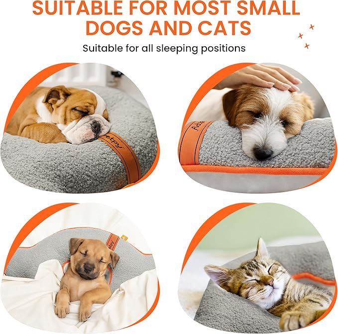 HiPetpy Dog Bed Pillow, Soft Dog Pillows for Dogs, Head & Neck Support for Dogs, Kids, Adults,Washable Dog Calming Pillows for Better Sleep for Medium Pet