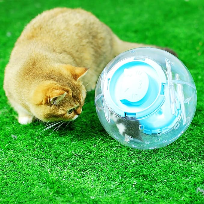 Hamster Ball, Transparent Hamster Running Ball Exercise Wheel Cage Accessories Hamster Toys, Large Space, Reduce Boredom, Increase Activity (Blue, 7.1inch)