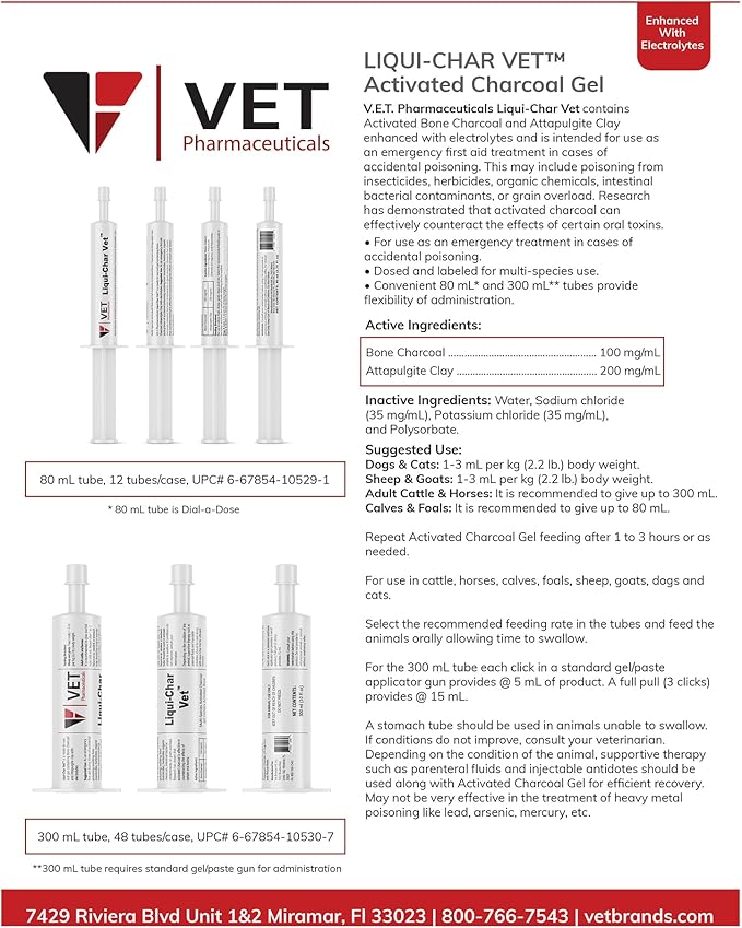 Liqui-Char Vet Activated Charcoal, 300ml