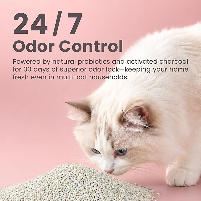 Lady N Cat Attract Tofu Litter – Natural Attractant Formula for Litter Box Training, Calming Pheromone for Multi-Cat Homes, Classic Pellet Shape for Standard Litter Box 9lb