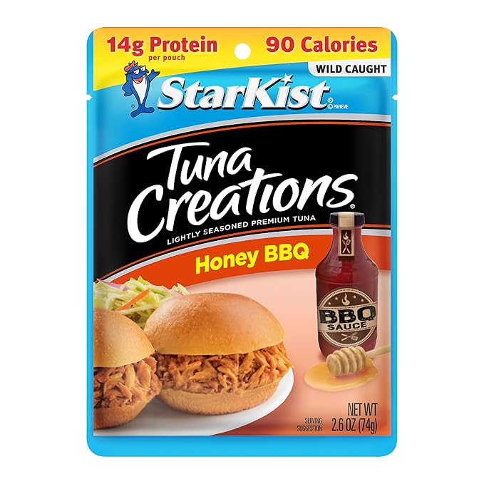 StarKist Tuna Creations Honey BBQ Pouch (2.6 oz - 1 Pack) Wild Caught, High Protein Shelf Stable Seafood, Gluten Free, Soy Free, No Draining, Ready to Eat for Salads and Sandwiches