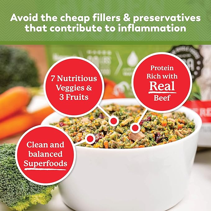 Dr. Harvey's Beef & Garden Veggies Dog Food, Grain-Free Dehydrated Food for Dogs with Freeze-Dried Beef (5 Pounds)