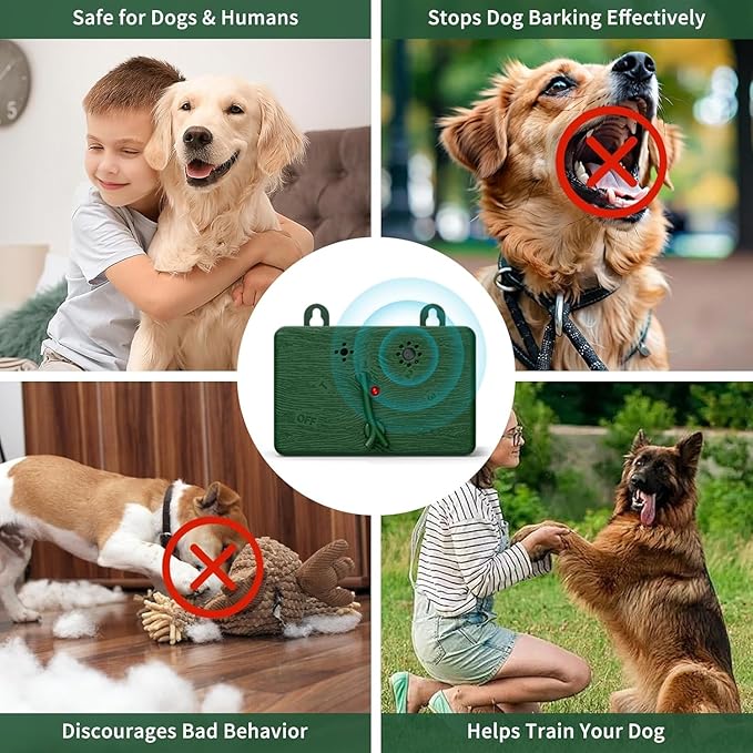 Anti Barking Device for Dogs Outdoor, Anti Barking Device for Dogs,Ultrasonic Bark Control Device for Yard Fence, Bark Deterrent for Neighbor Dogs, Dog Silencer, Humane Bark Stopper for Indoor Outdoor