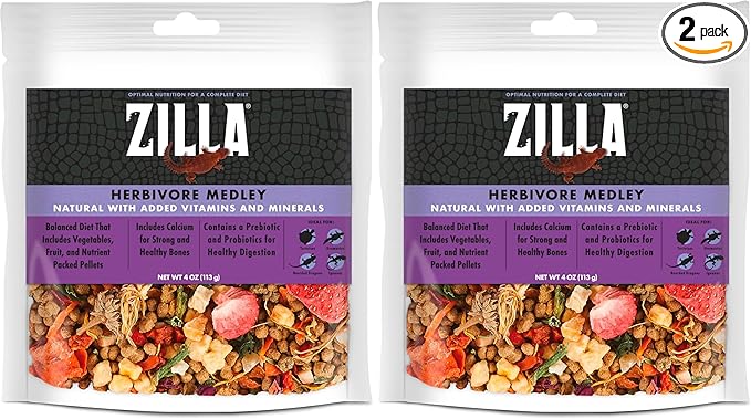 Zilla Pet Reptile Herbivore Food Medley Diet, 4 oz (Pack of 2)