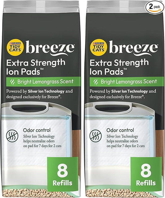 Purina Tidy Cats Cat Litter Breeze Pads Refill Pack Multi Cat Litter Pads - 8 ct. Bag (Pack of 2)