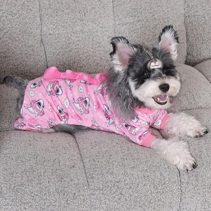 CuteBone Dinosaur Costume Dog Pajamas, Stretchy Spandex Crystal Velvet Sleepwear Coat for Small Dogs, Soft & Warm Pet Outfit Clothes for Cold Weather, Cozy Pullover Design COSP09XS