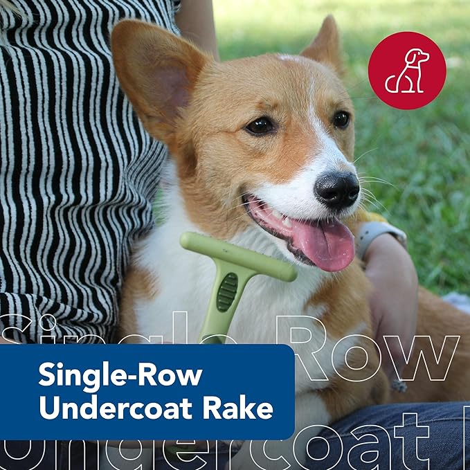 Coastal Pet - Safari Dog Undercoat Rake - Dog Grooming Rake - Gentle Dematting Comb for Dogs - Effective Deshedding Comb - Pet Grooming Tools - Single Row