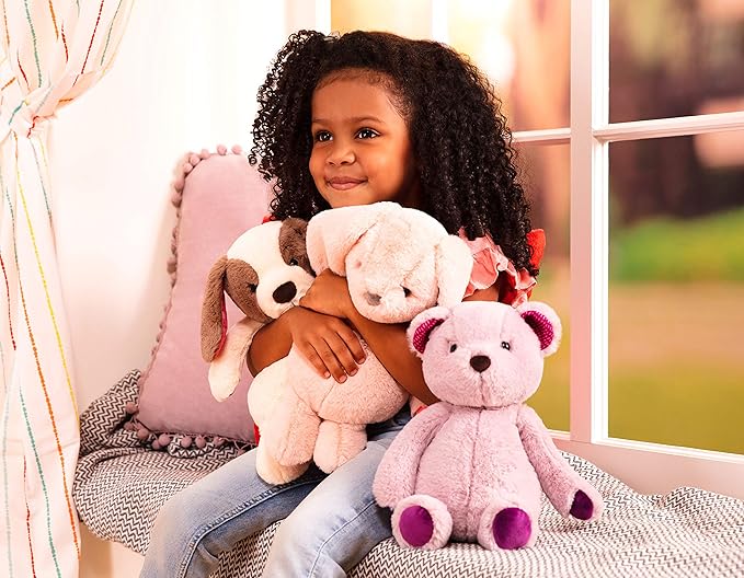 B. toys – 12-Inch Plush Dog – Huggable Dog Stuffed Animal Toy – Soft & Cuddly Plush Puppy – Washable – Babies, Toddlers, Kids – Happy Hues – Cupcake Pup – 0+ Months