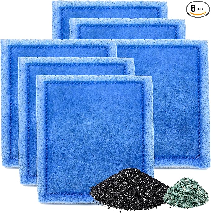 Aquarium 6 Pack Rite-Size C Filter Cartridges with Zeolite, Compatible with Penguin PRO Power Filters 275/375, Power Filters 200/350