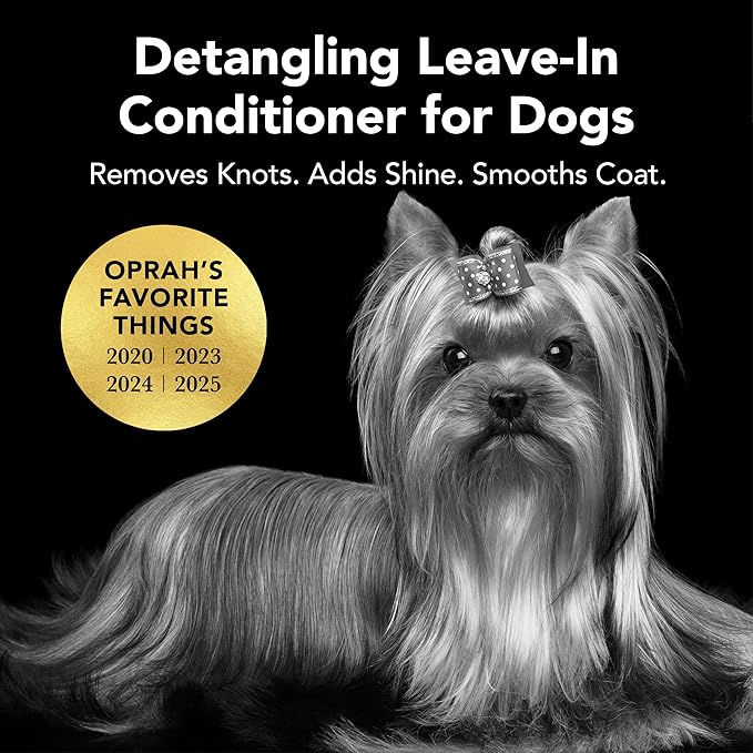 Pride and Groom The Leave in – Dog Conditioner and Detangler Spray Made in USA with Clean Ingredients & Signature Scent to Nourish, Moisturize, Repair, & Add Shine to All Pet Coat Types – 12 fl oz