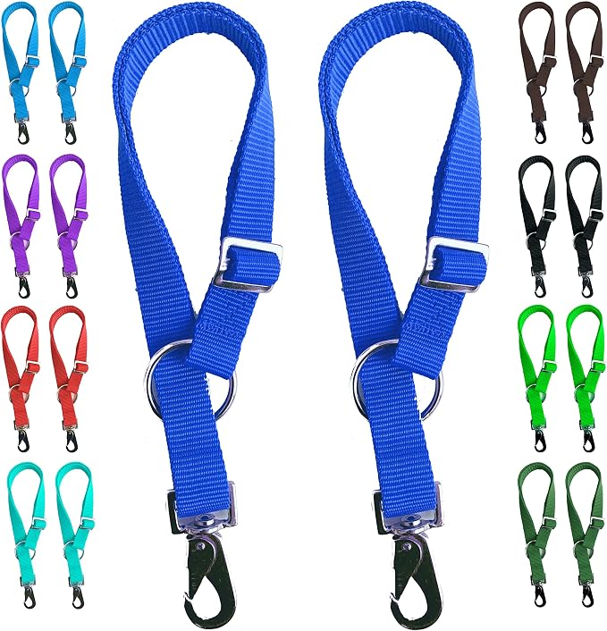 Majestic Ally Pack of 2 Horse Water Bucket Strap Hangers - Adjustable 18” to 30” length – for Indoor or Outdoor Use