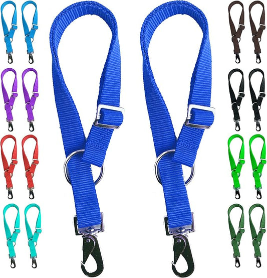 Majestic Ally Pack of 2 Horse Water Bucket Strap Hangers - Adjustable 18” to 30” length – for Indoor or Outdoor Use