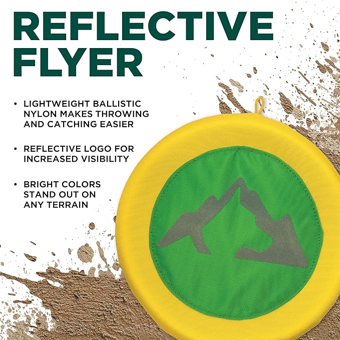 Playology HOUND2O Dog Toys | Reflective Flyer Toy Frisbee for Dogs | Green Outdoor Dog Toy for Fetch