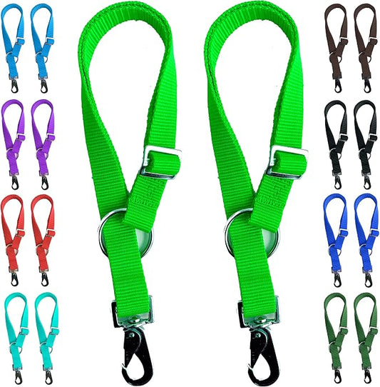 Majestic Ally Pack of 2 Horse Water Bucket Strap Hangers - Adjustable 18” to 30” length – for Indoor or Outdoor Use