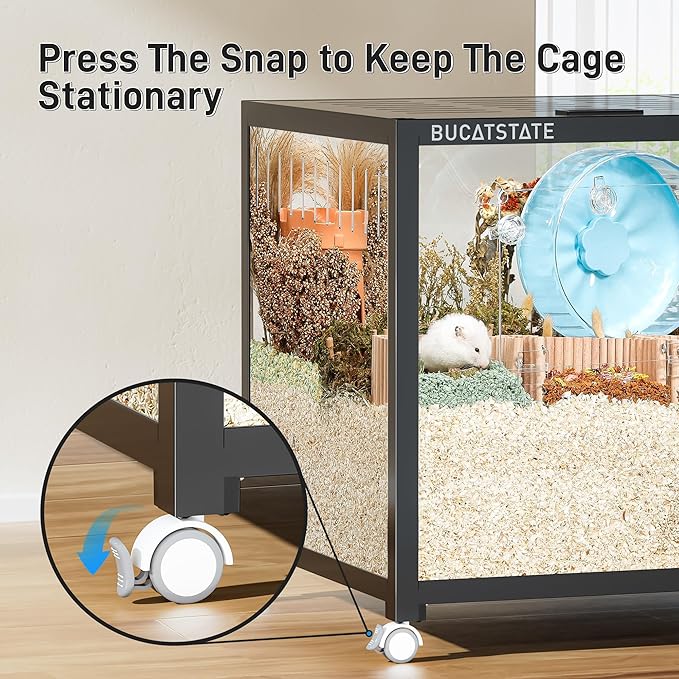 BUCATSTATE Cage 3.0 Universal Wheel & Stacking Accessories, Cages 3.0 Accessories That Support Moving and Stacking (for Cage 3.0, Black)