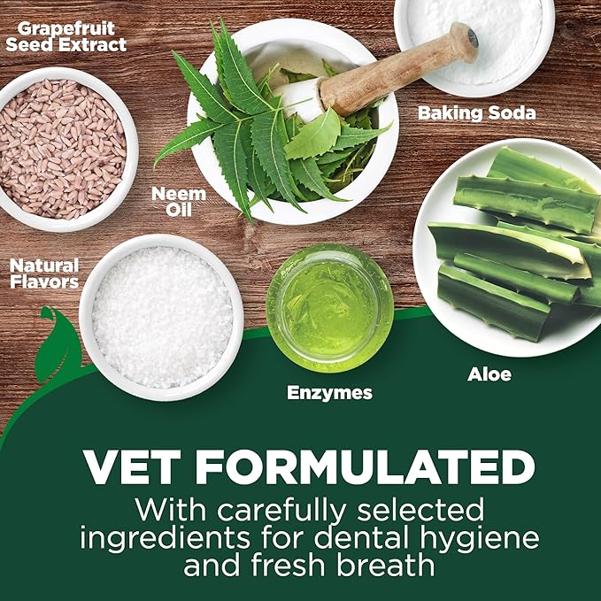 Vet’s Best Enzymatic Dog Toothpaste – Vet Formulated Dental Gel for Teeth Cleaning, Fresh Breath, Tartar Control, Plaque Remover & Oral Hygiene for Dogs, 3.5 oz