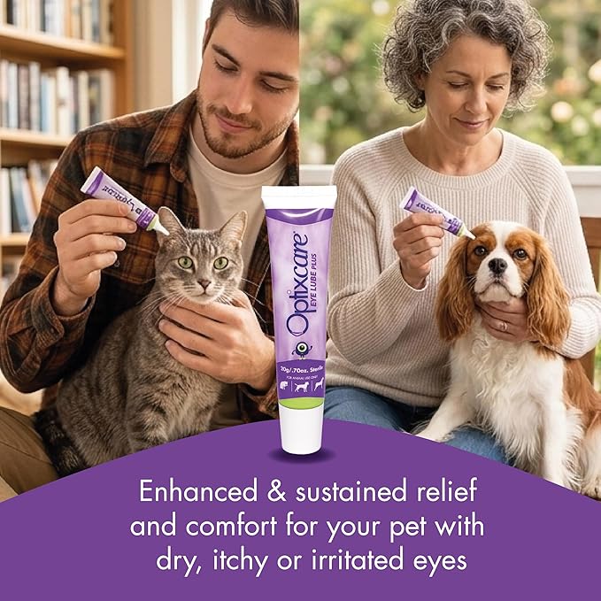 OptixCare Eye Lube Plus with Hyaluron - 20g for Dogs Cats Horses