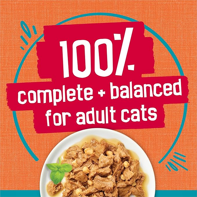Friskies Purina Wet Cat Food Tasty Treasures with Chicken and Tuna in Gravy (Scallop Flavor) - 5.5 oz. Cans (Pack of 48)