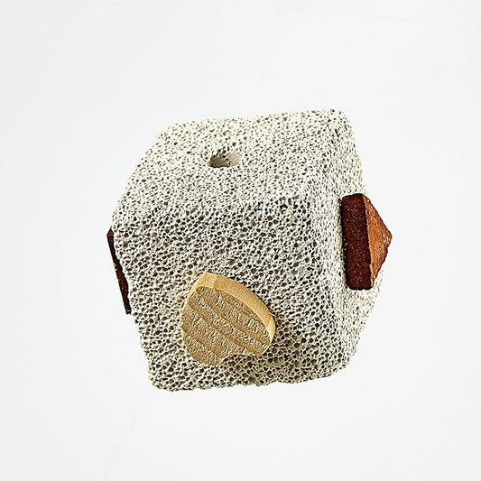 Kaytee Lava Block With Wood Chews for Chinchillas, Rabbits and Other Small Animals, 2.5 x 2.5 x 5 Inches