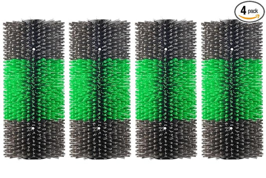 4PCS Livestock Scratch Brushes, Green (Including 304 Stainless Steel Screws, Best Firm Bristle Brushes, Suitable for Horses, Cows, Sheep, Pigs, Deer etc.)