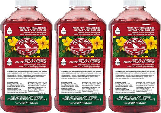 Perky Pet Perky-Pet 238 32 fl oz Red Hummingbird Nectar Concentrate - 3 Pack